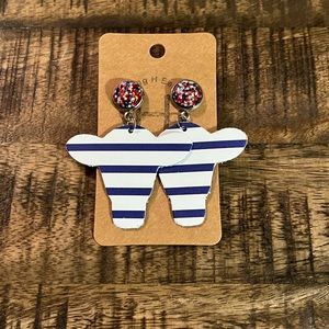 New glitter leather cow earrings